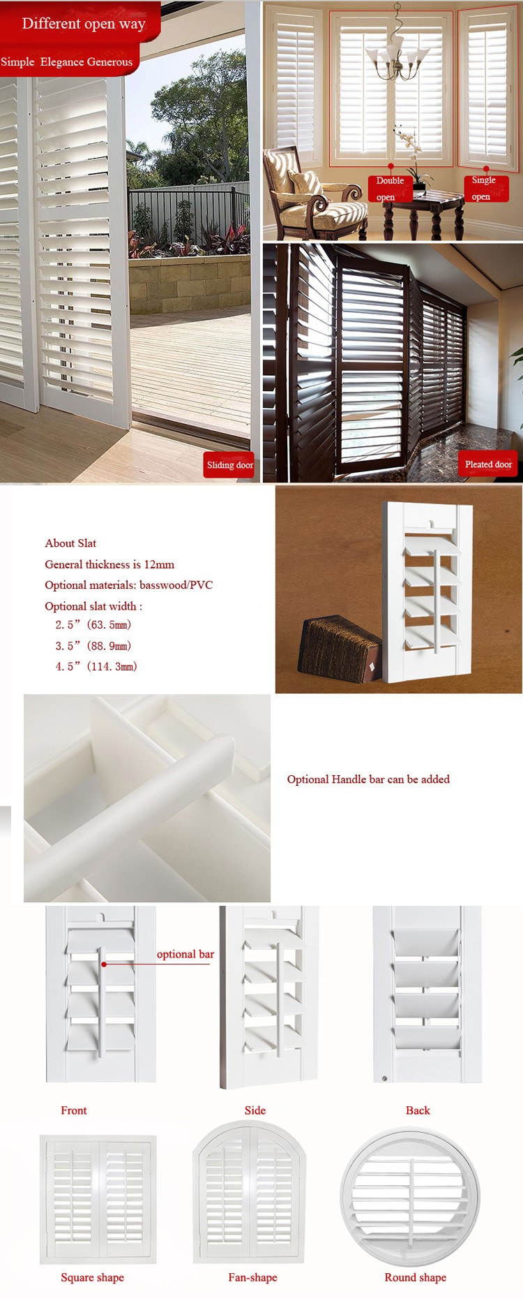 Horizontal Plantation Shutters